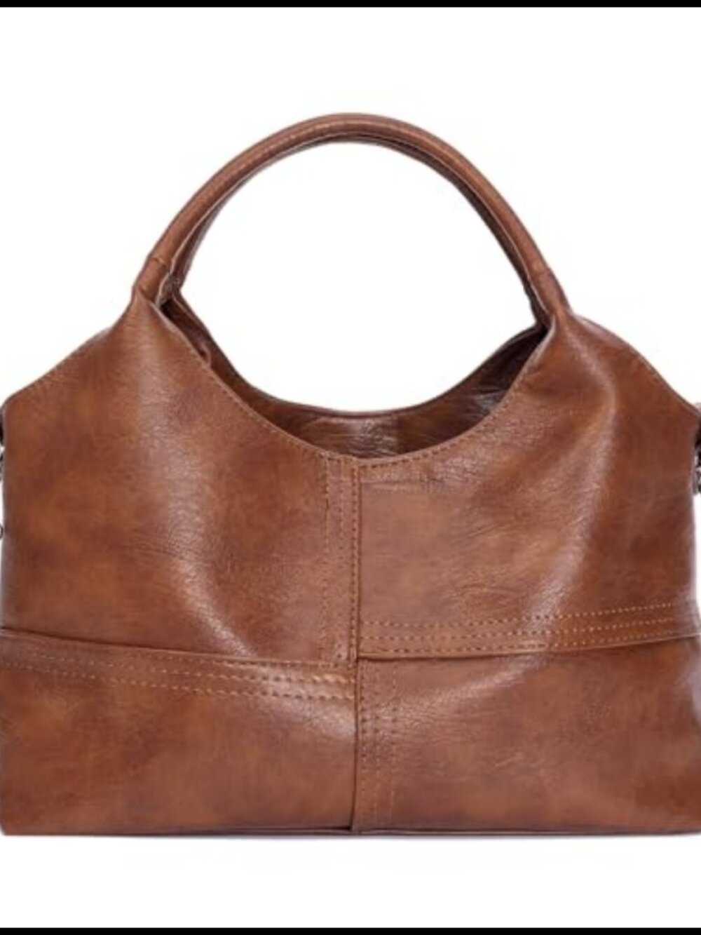 Vegan Leather Crossbody Tote Satchel Adjustable Strap Women Handbag